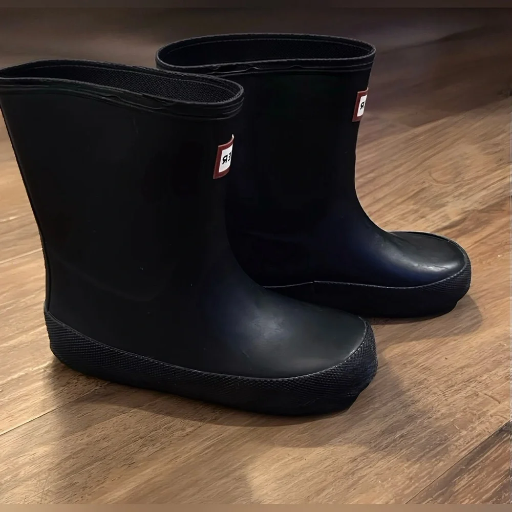 Hunter Toddler Girls Black Rain Boots Size 9 - Picture 3 of 8